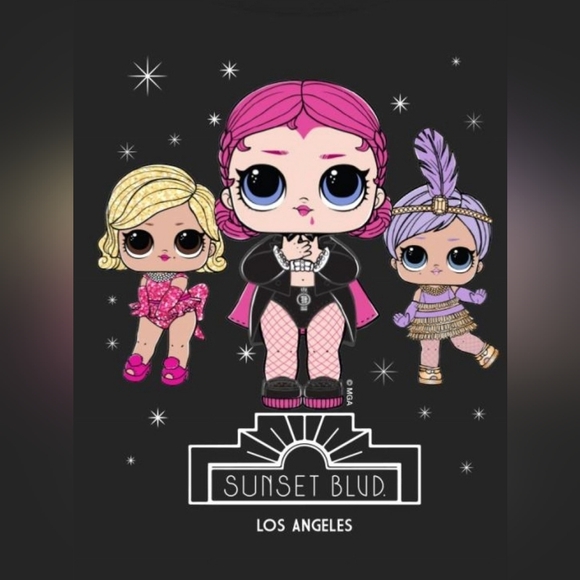 L.O.L. Surprise! Girls Graphic T-Shirts with Long Sleeves, 2-Pack - Picture 2 of 3